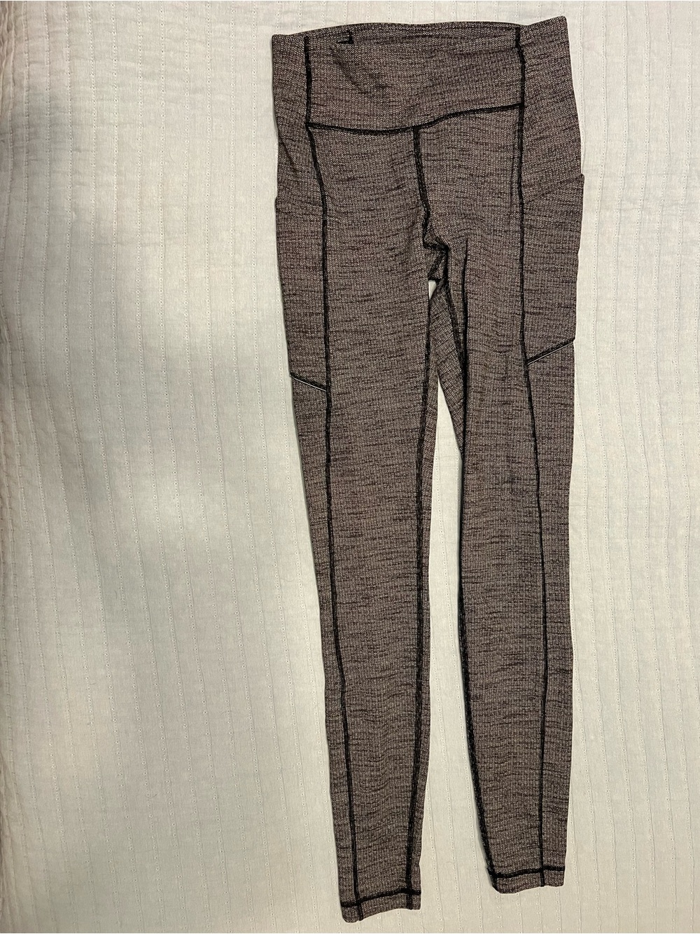 lululemon athletica Heathered Gray/Black High-Rise Leggings